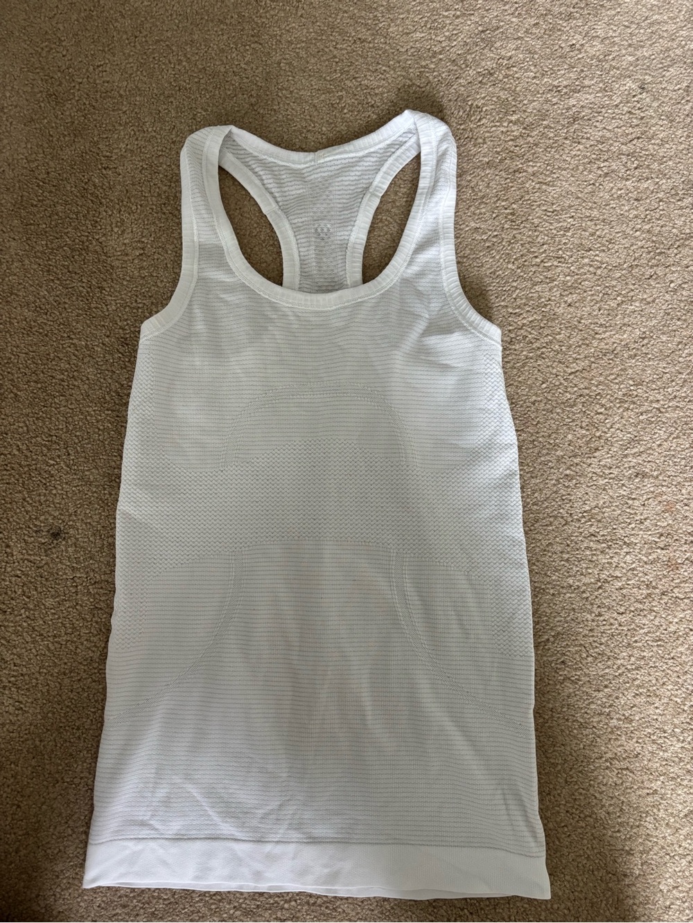 Lululemon White Racerback Tank Top